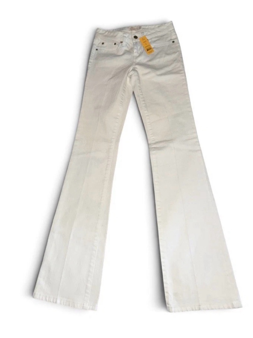 Tory Burch White Flared Wide-Leg Jeans